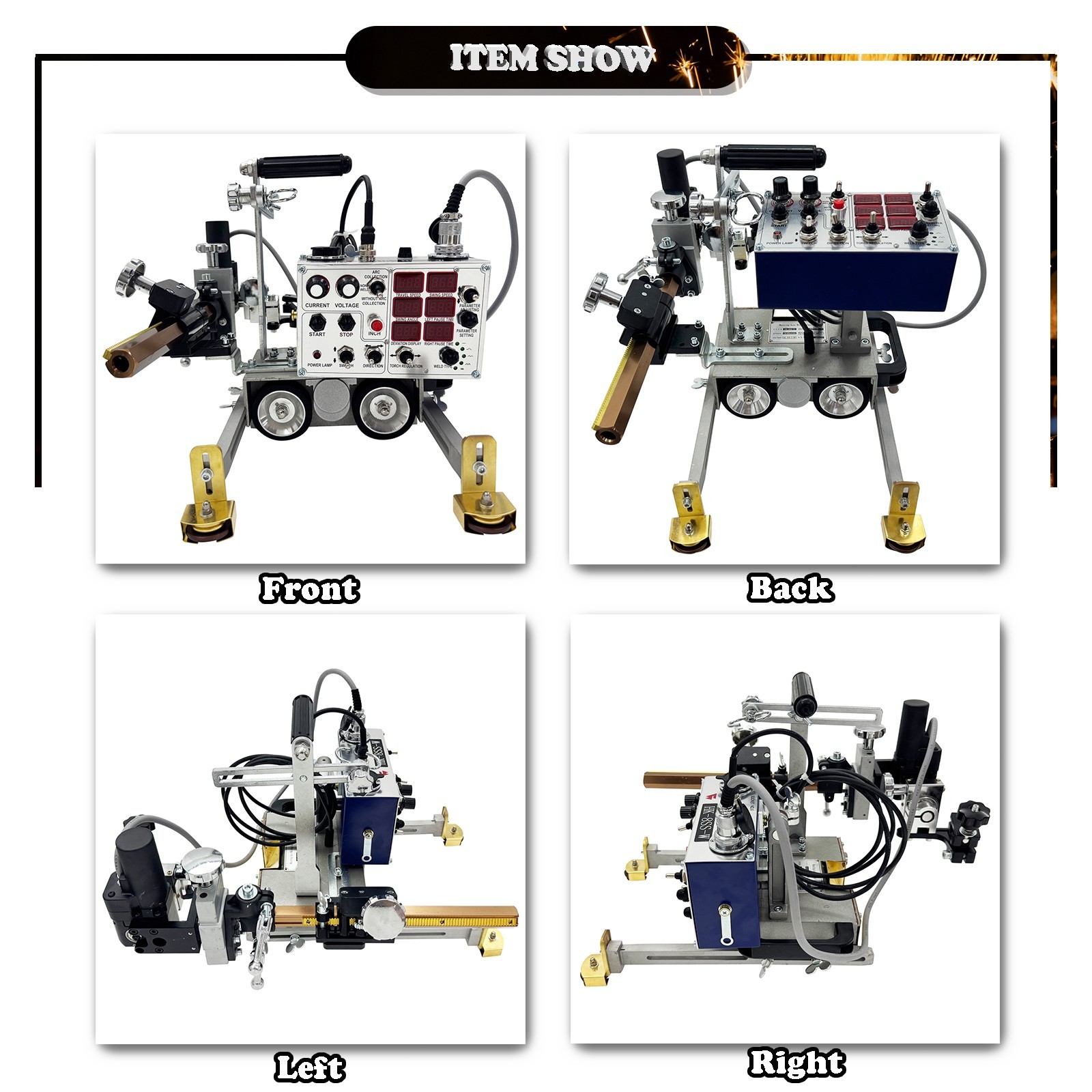 110V HK-8SS-W Swing Type Magnetic Fillet Welding Auto Trolley Welding Carriage