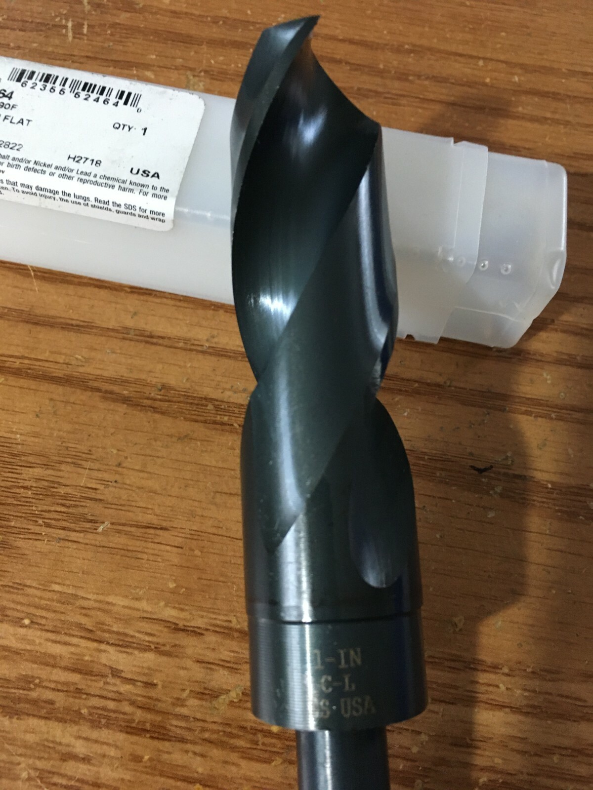 1″ x 1/2″ 3-Flat Reduced Shank HSS 118° Split Black Oxide Silver & Deming Drill