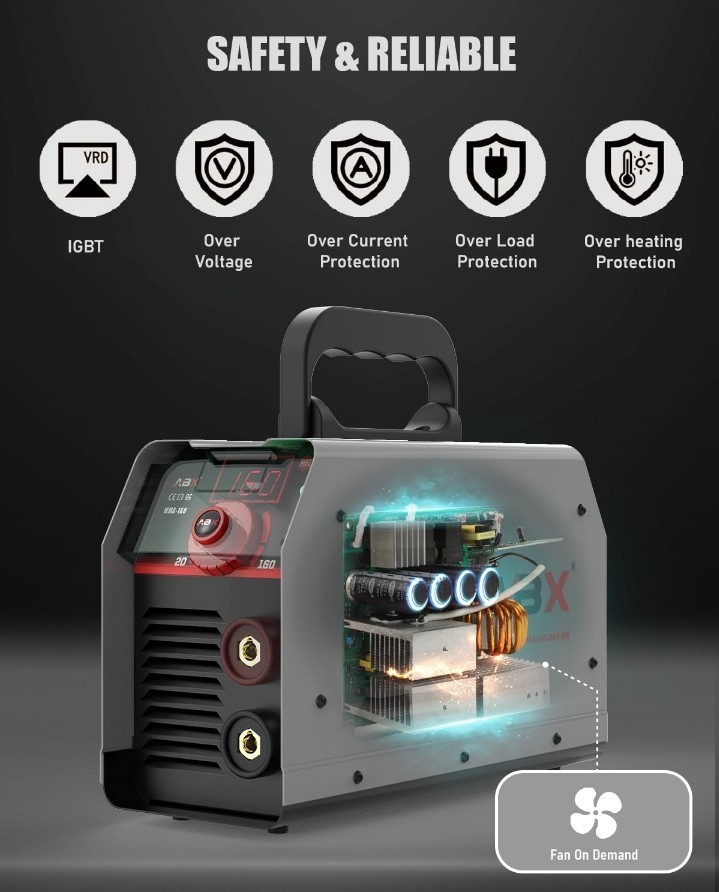 ABX Mini Welding Machine, MMA-160A 110/220V Welder Machine,Portable Stick Welder