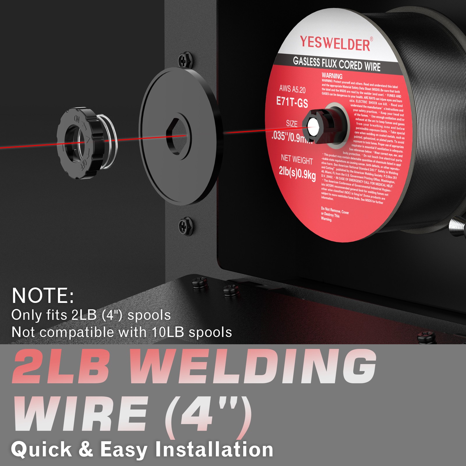 140A MIG Welder 110V, 3-in-1 Flux Core/Lift TIG/Stick, Large LED Display, IGBT