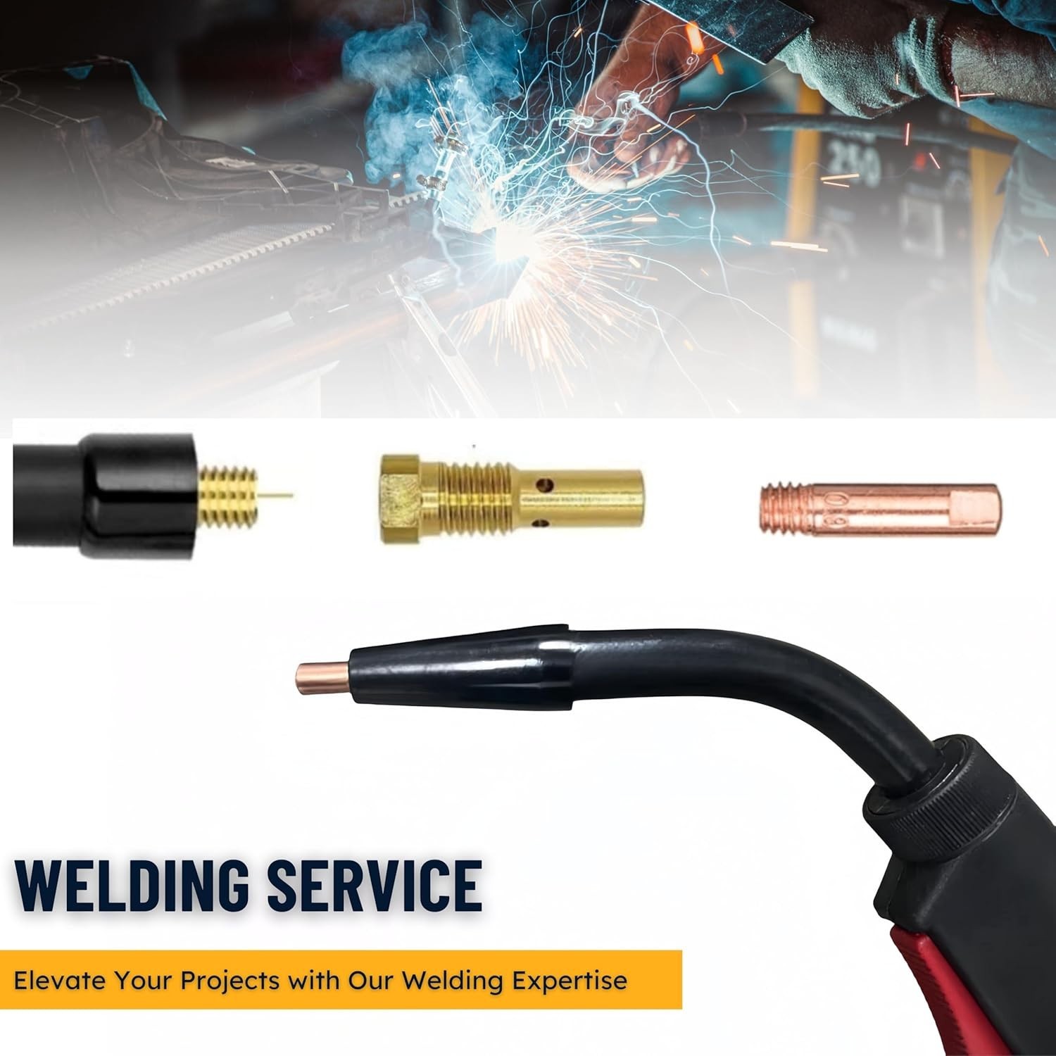 Durable 24-Piece .030″ Nozzle Kit for Flux Core Welding, Minimize Spatter
