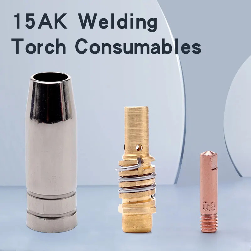 3Pcs/Set 15AK Welding Torch Consumables 0.6/0.8/0.9/1.0/1.2Mm MIG Torch Gas Nozz