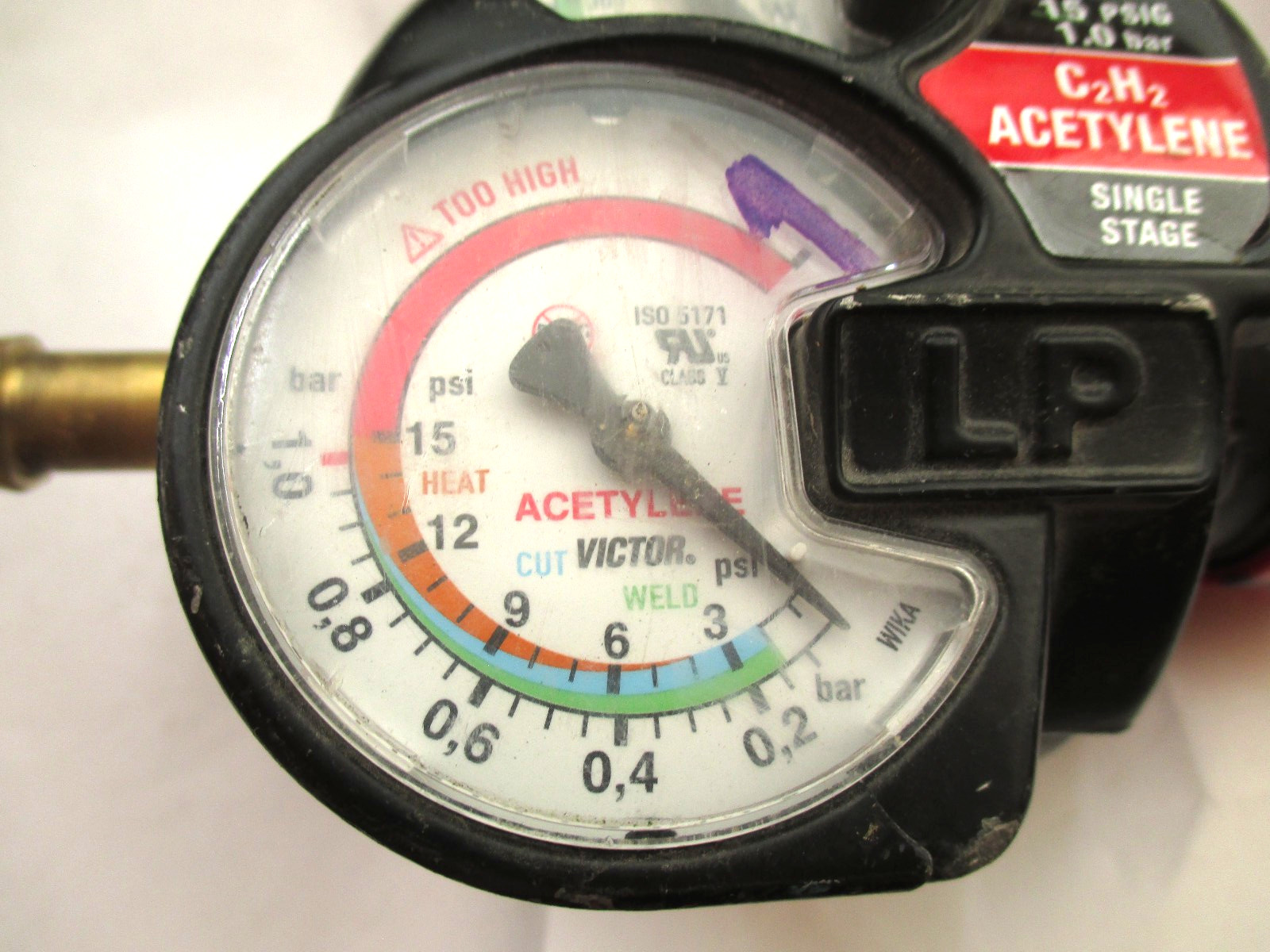 Victor Edge Acetylene Welding Gas Flow Regulator ESS42-15-510