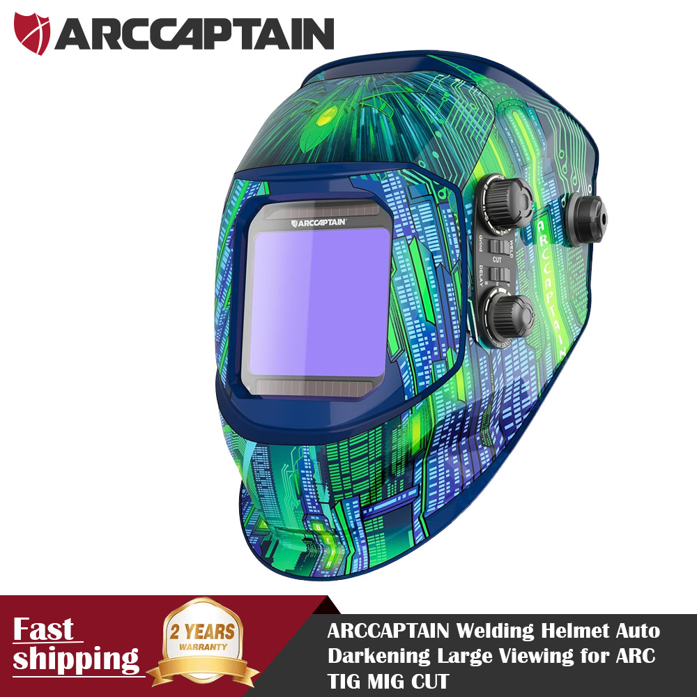 2026 ARCCAPTAIN Welding Helmet Auto Darkening Large Viewing for ARC TIG MIG CUT