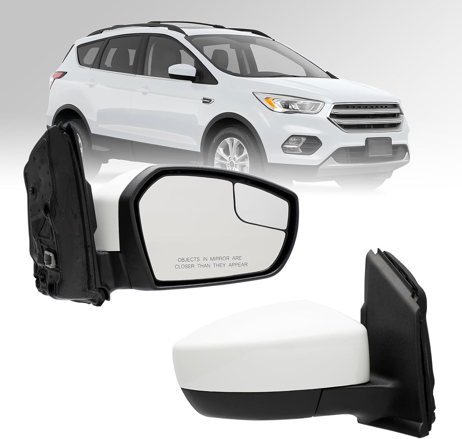 Right Passenger Side Mirror Assembly Replacement Fit for 2017 2018 2019 Ford Esc