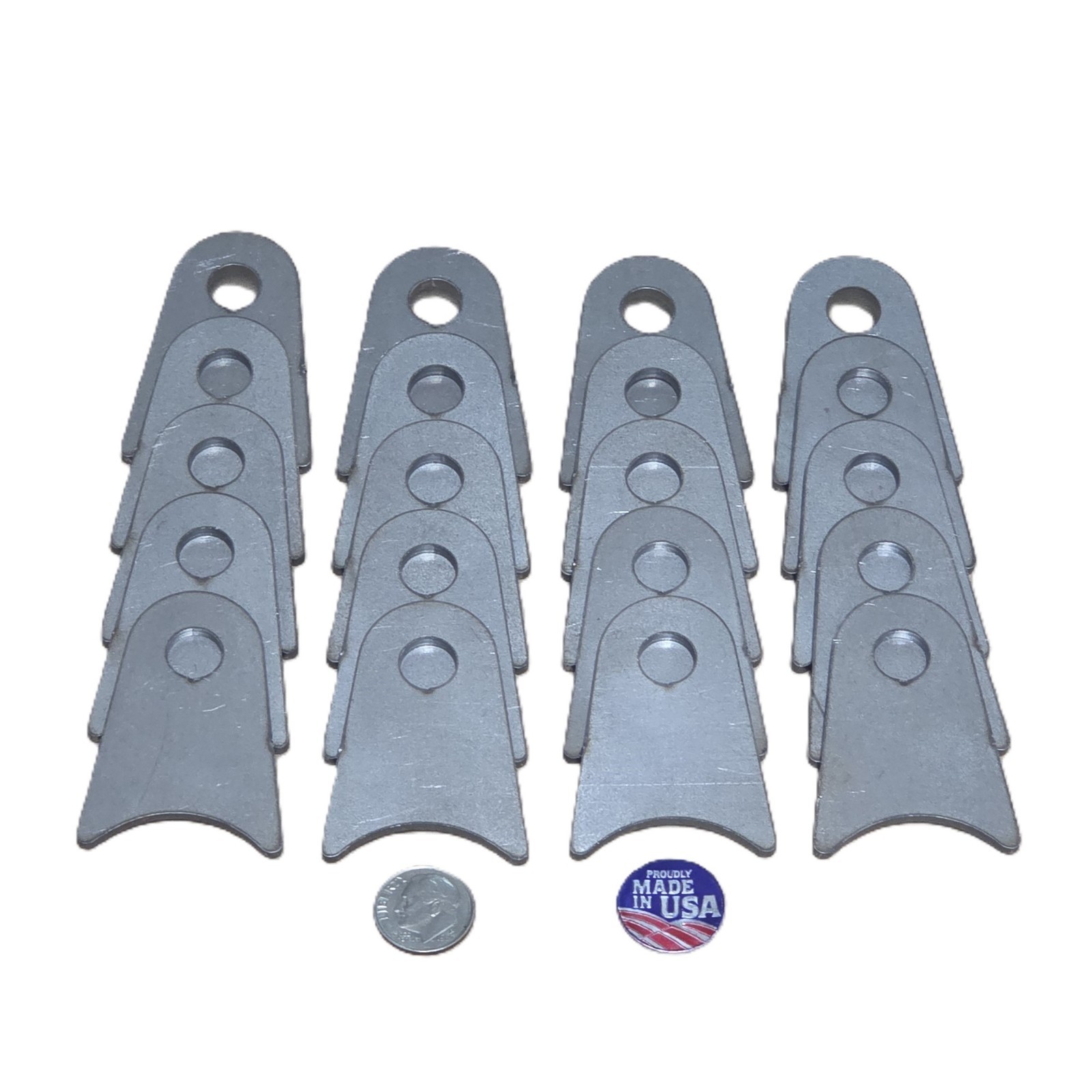 20 Radius Flat Steel Tabs 3/8 Hole 1 5/8 Tube 1/8 Thick Chassis Fabrication USA