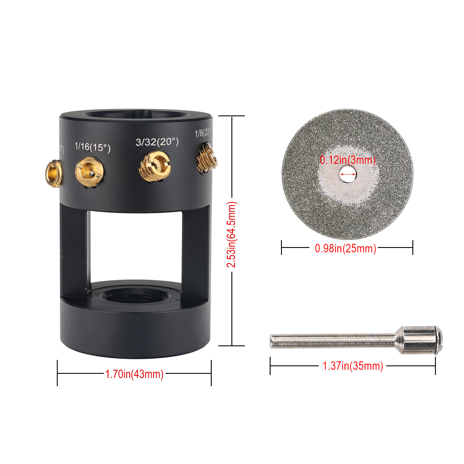 Tungsten Electrode Sharpener Grinder Multi-Angle Offsets Tool,TIG Welding✅