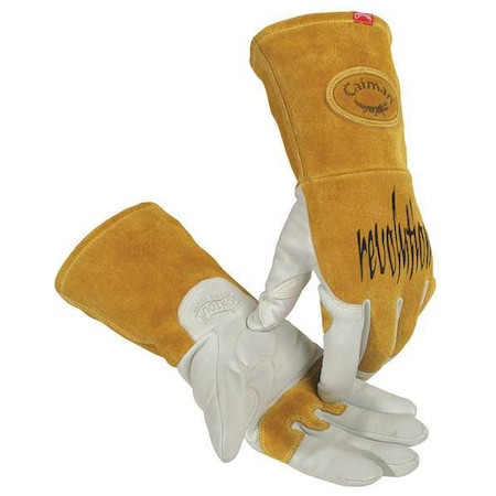 Caiman 1868-5 Tig Welding Gloves, Goatskin Palm, L, Pr