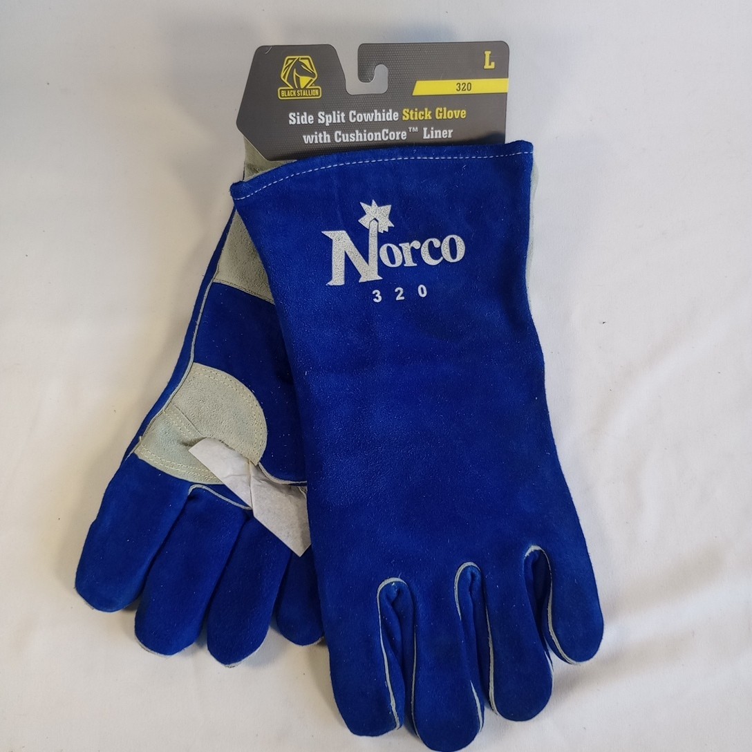 Black Stallion Cowhide Stick Welding Gloves w/CushionCore Liner 320 Large