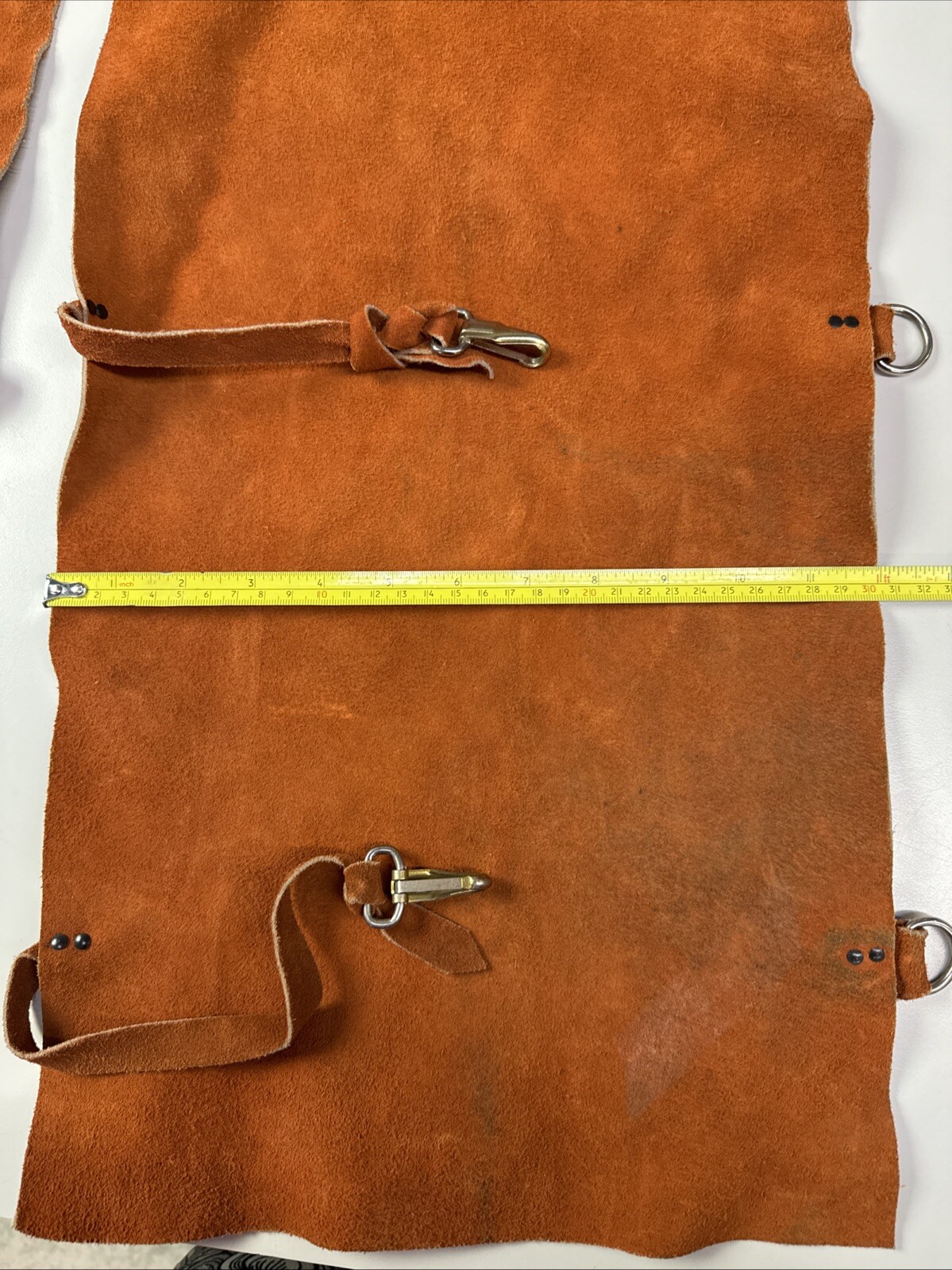 VTG Brown Suede Leather Welding Apron Split Vintage Leather 2b