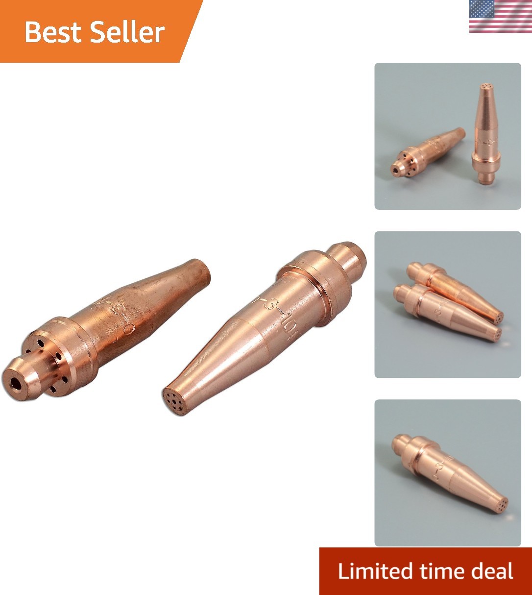Durable Copper Acetylene Cutting Tips Size 0 – 2-Piece Set for Precision Cutting