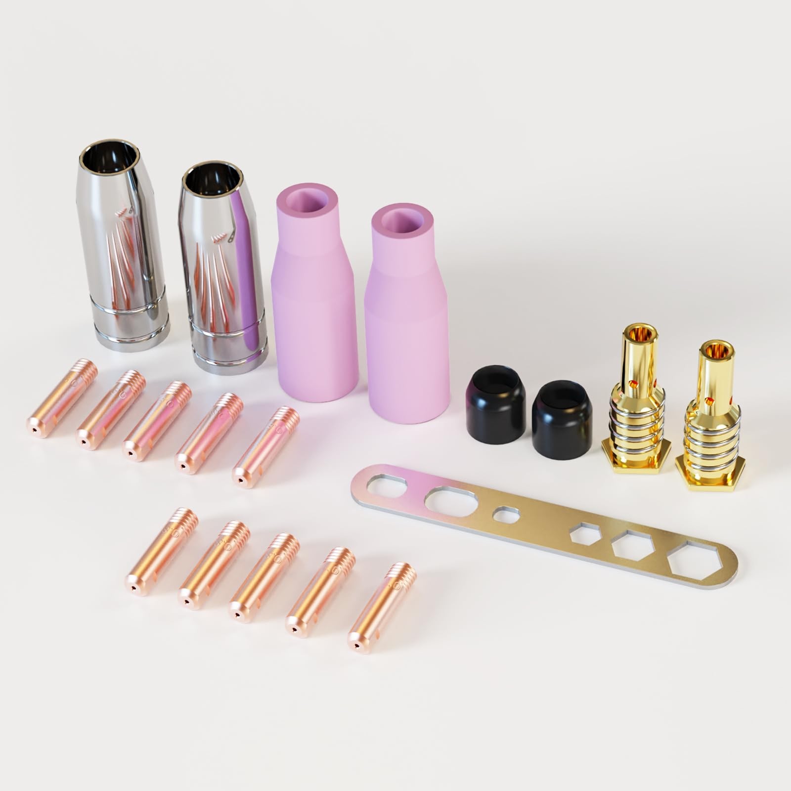 Mig Welding Accessory Kit for Mig : 19pcs Nozzle Kits, Welding Tips .030″/.03…