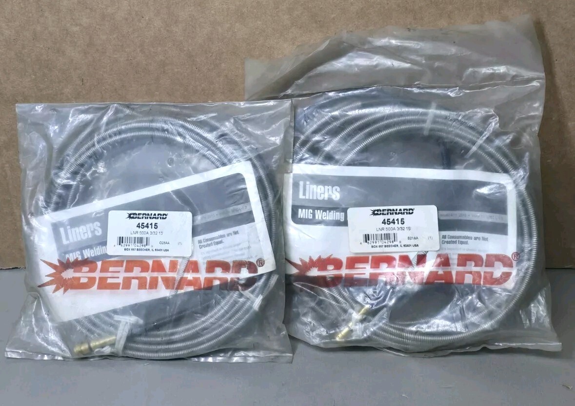 2 Count Bernard Mig Gun Liners 15′ 3/32 LNR 500A 45415