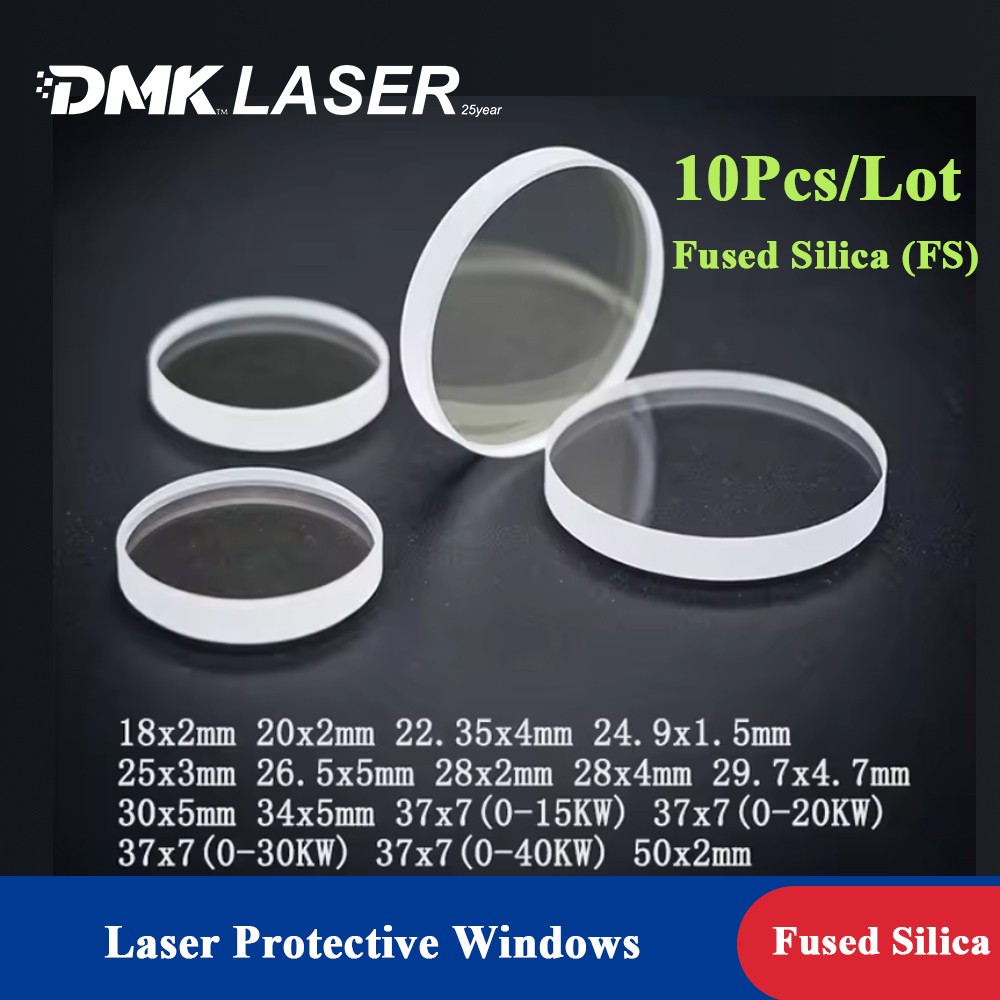 DMK 10PCS Laser Protective Windows Lens Fused Quartz For Laser Welding Gun Head