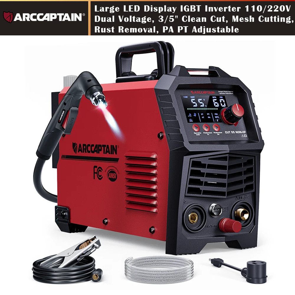 ARCCAPTAIN Non-HF Plasma Cutter 26mm(1″) Cut 110V/220V Dual Voltage IGBT Tech