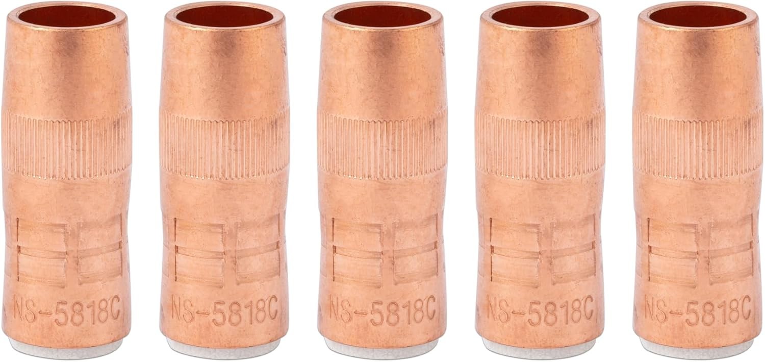 5pcs NS-5818C Nozzle Centerfire Slim 5/8″ 1/8″ Recess For Bernard Mig Gun