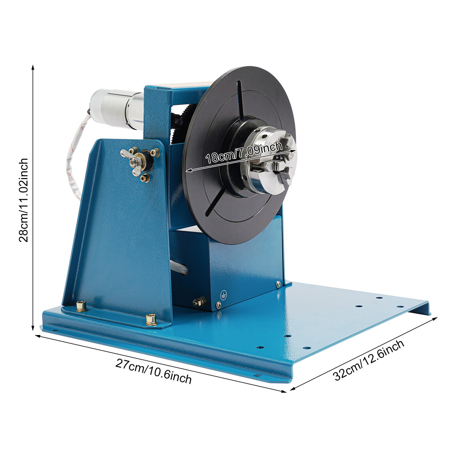 110V 10KG Rotary Welding Positioner , 0-90° Welding Positioning Turntable Table,
