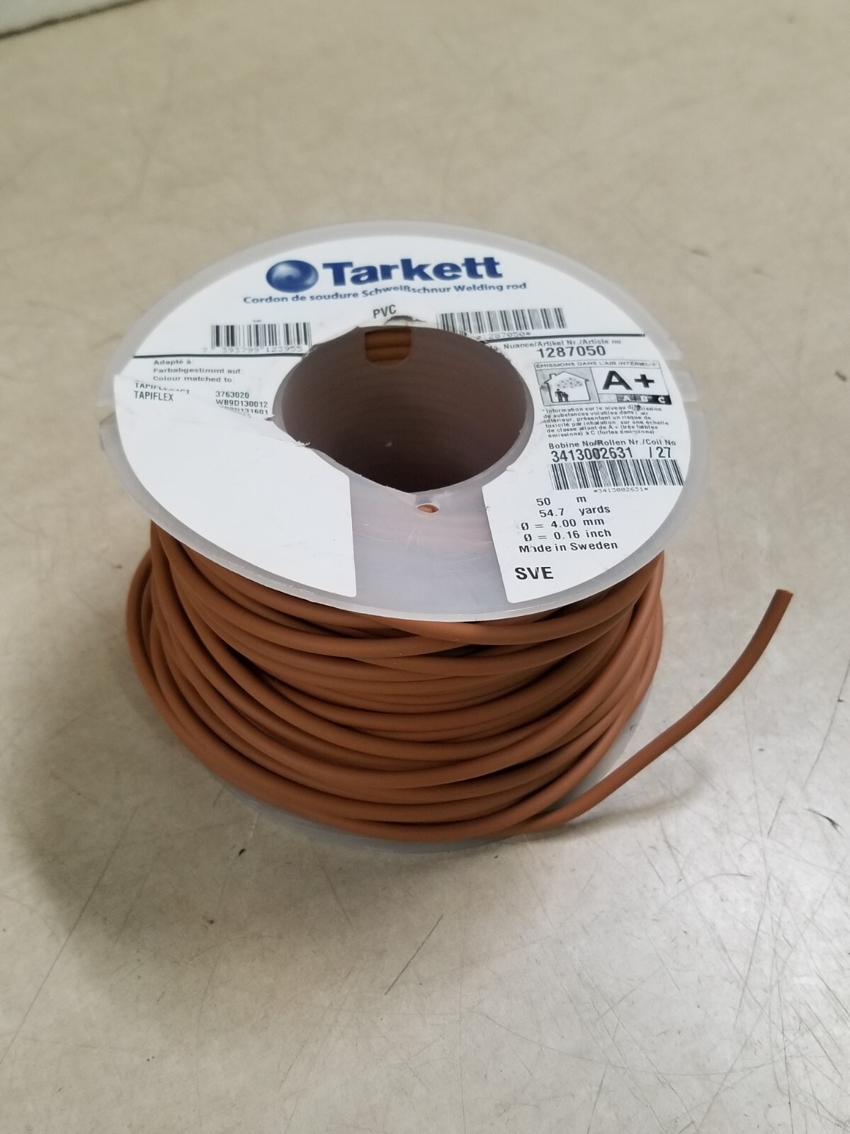 Tarkett Tan 0050 Welding Rod – 165 ft Vinyl PVC Solid (1287732)