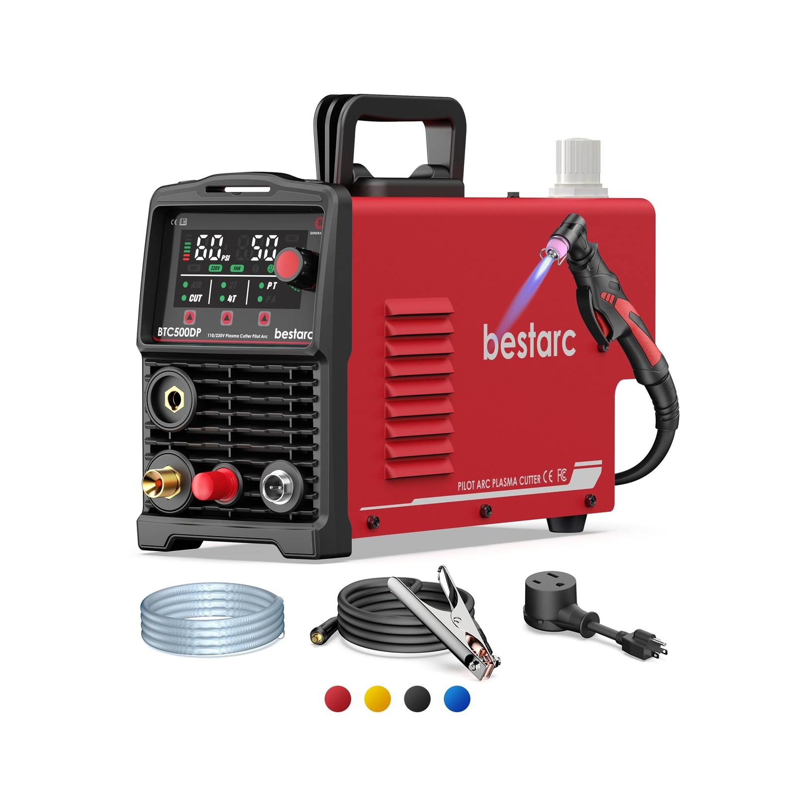 Bestarc Pilot Arc Plasma Cutter, [Large LED Display][Air Sensor] 50A Plasma C…