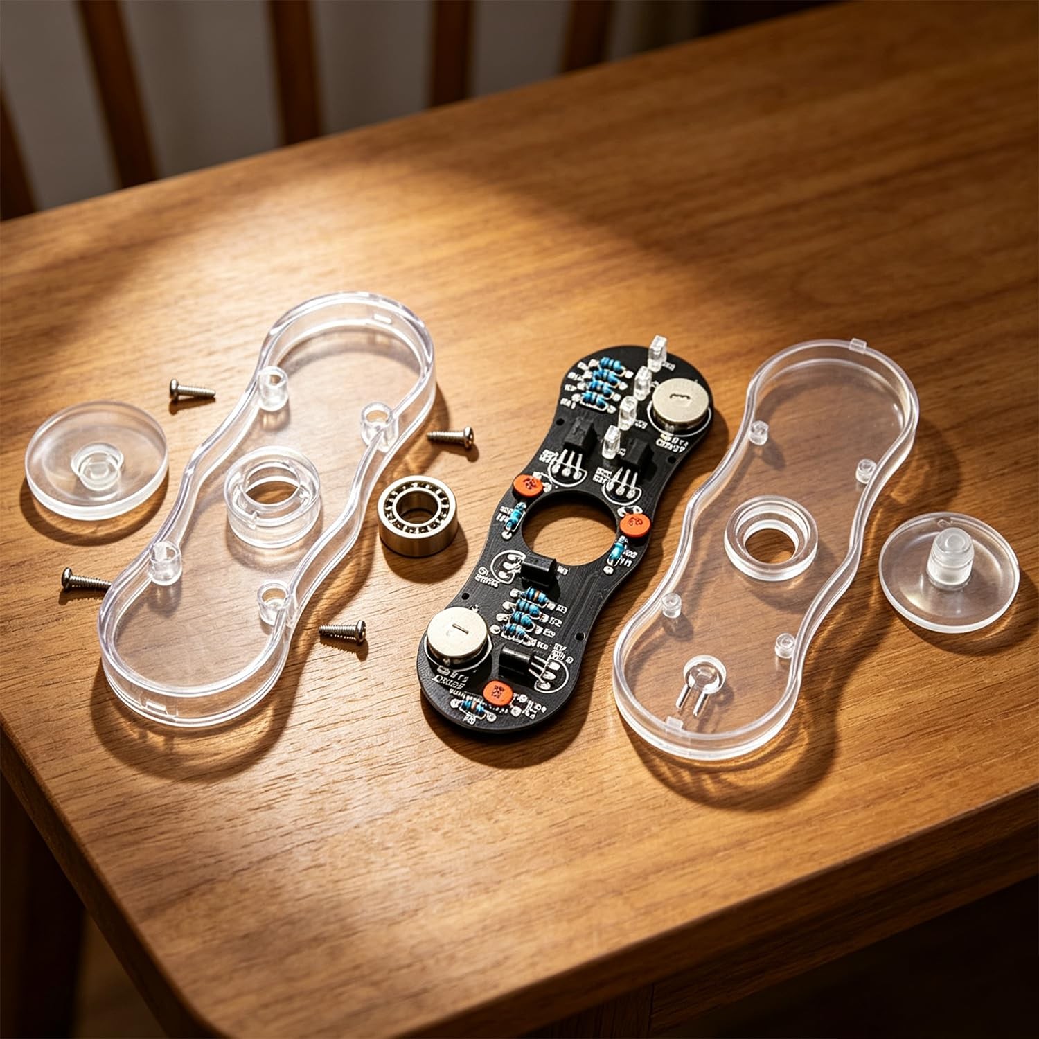 ISolderStore 2 Leaves LED Rotating Gyroscope DIY Kit 2 non SMD