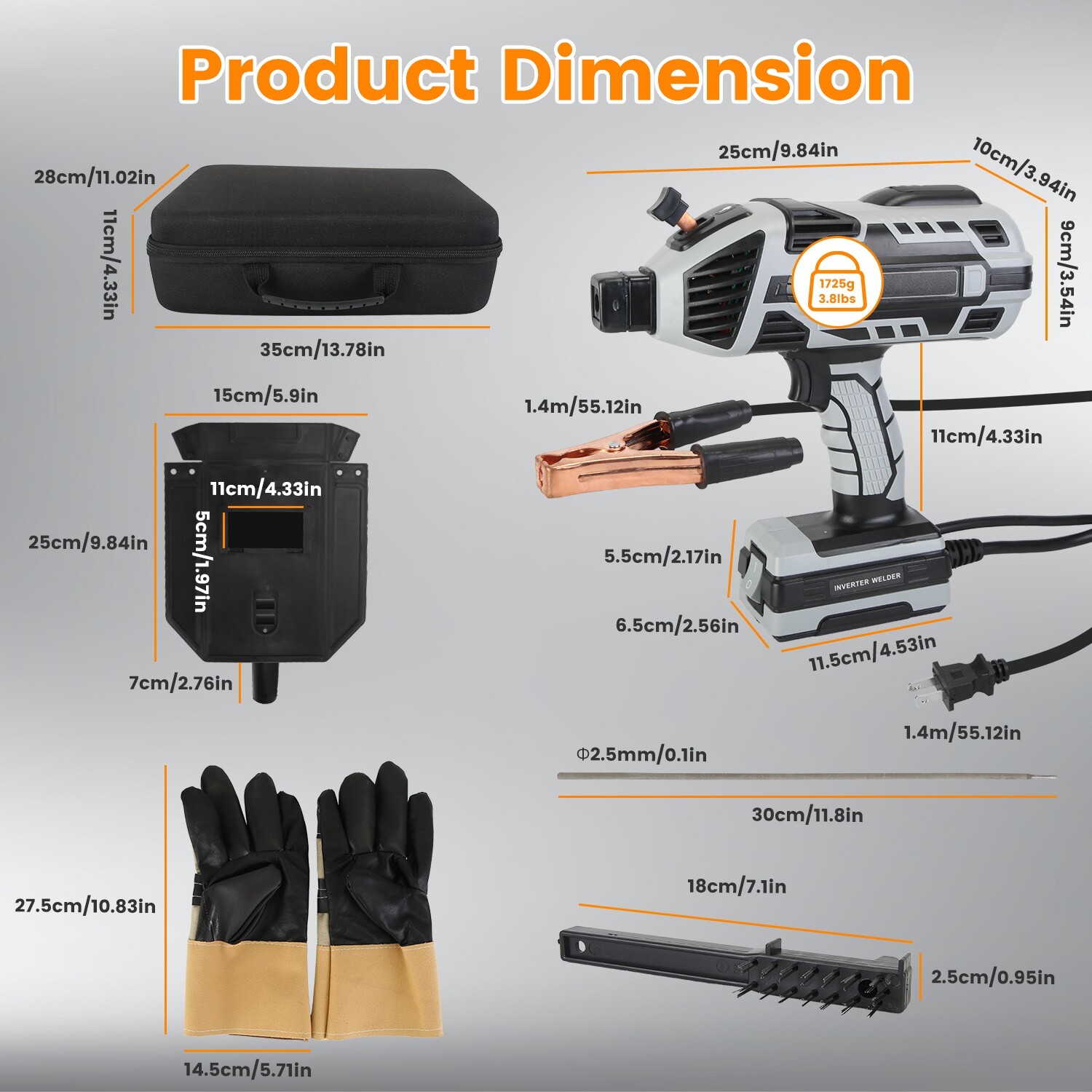 4600W 120Amp Electric Stick Welder ARC Welder Gun Hand Held Welding Machine Tool