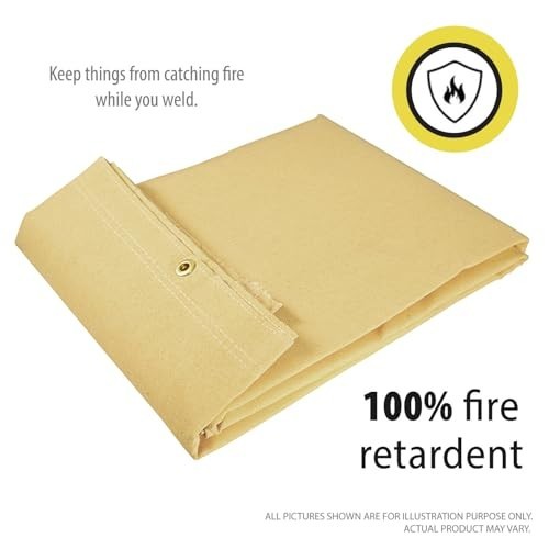 Fireproof Welding Blanket 4×6 ft Heavy Duty Fiberglass Heat Shield 1000F