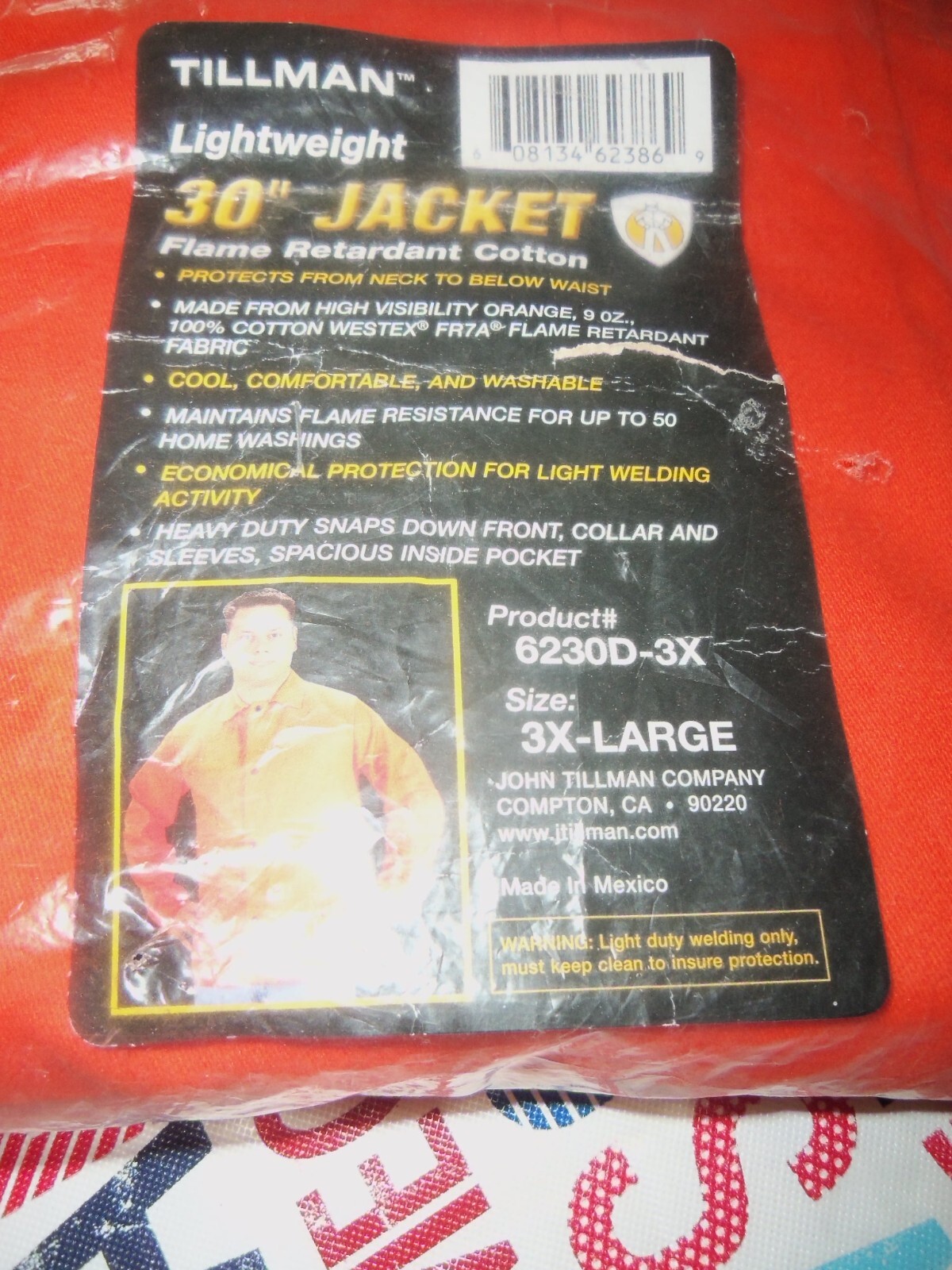 Tillman 30″ 2X-Large Flame Retardant Cotton Lightweight Jacket 6230D-3X LOOK!