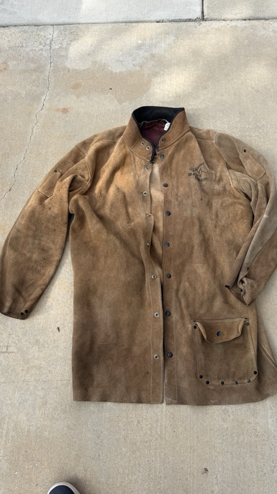BLACK STALLION 30WC SPLIT COWHIDE WELDING JACKET SIZE XL