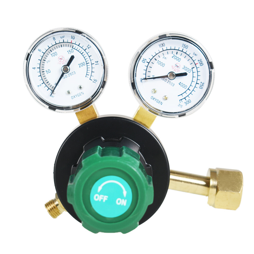 Dual Welding Gas Gauges Oxygen (CGA-540) and Acetylene (CGA-510) Regulat 2 Piece