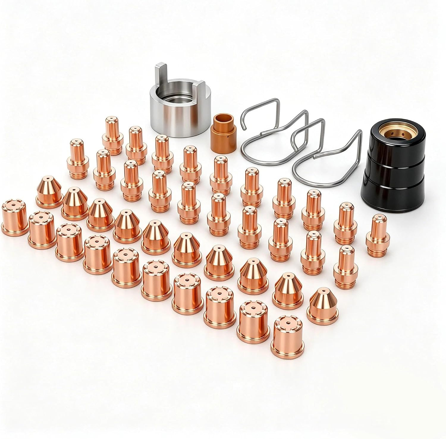 Plasma 14344 Electrode, 12814 Nozzle Tips 40-60Amp, 1510 Swirl Ring, 5710171 Shi