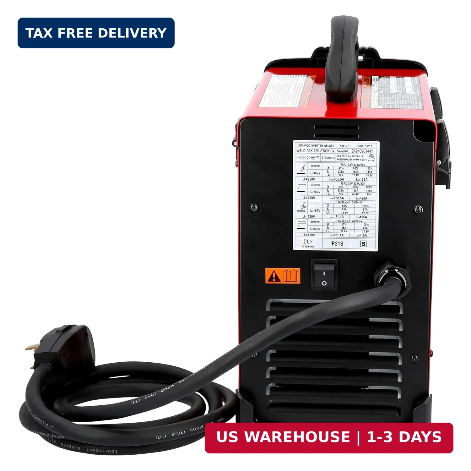 Lincoln Electric Weld-Pak 225i Stick Welder, Dual Voltage