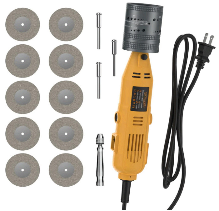 Tungsten Electrode Sharpener Grinder for TIG Welding, 6 Sizes, 10 Angles