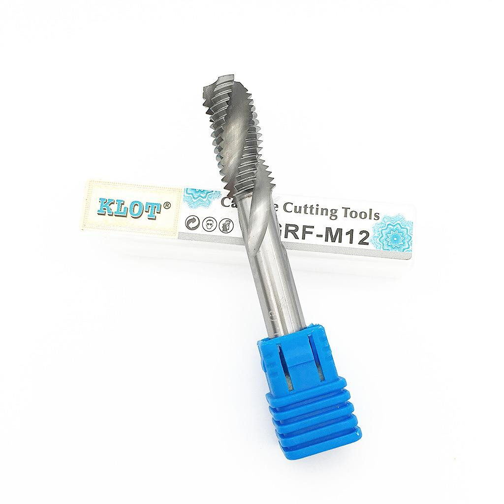 KLOT Solid Carbide Plug Tap M3-M20 Spiral Flute Machine Metric Screw Thread Tool