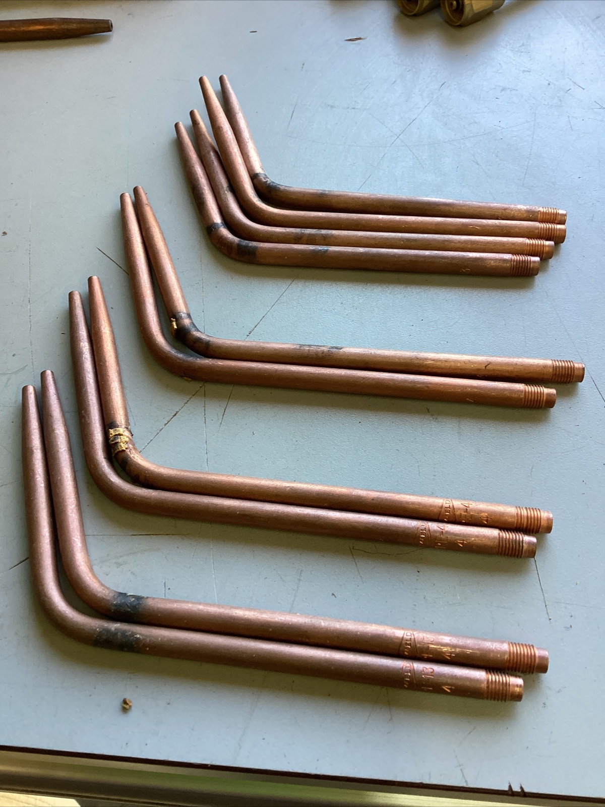 lot of 10 uniweld type 13 type 4 #4#3 brazing weld torch tips