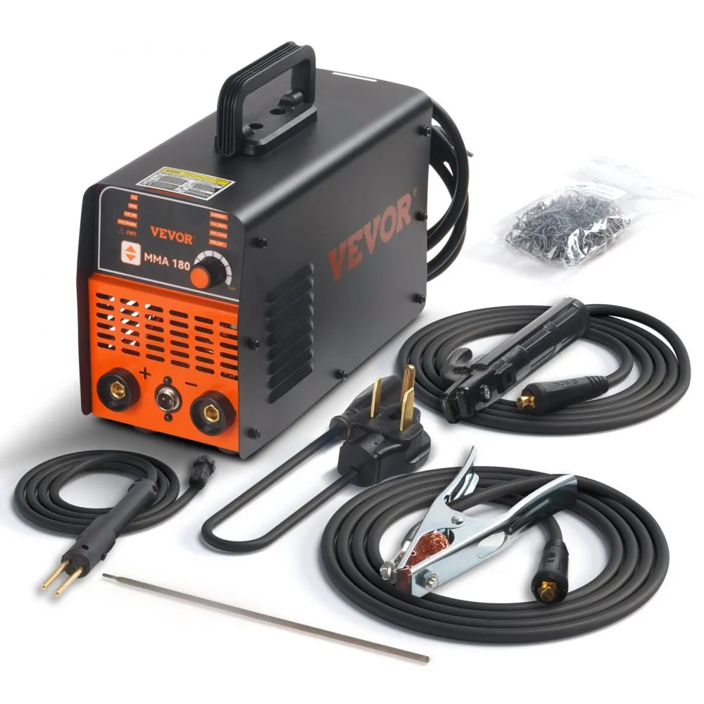 VEVOR Stick Welder 180Amp Stick & Plastic ARC Welder Combo 110/220V Hot Stapler