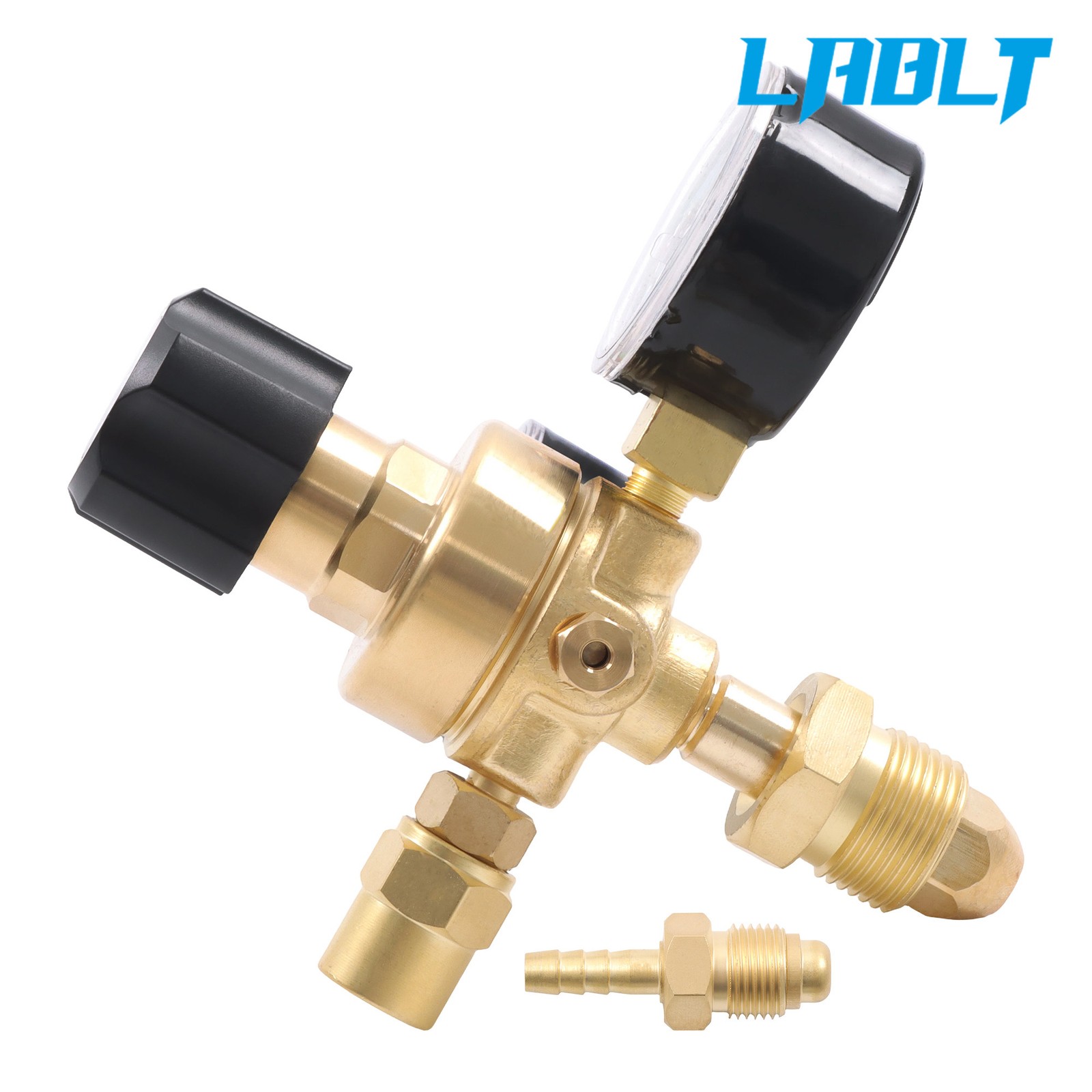 LABLT Argon CO2 Regulator Dual Gauges for CGA580 Mig Tig Welder 0 to 4500PSI