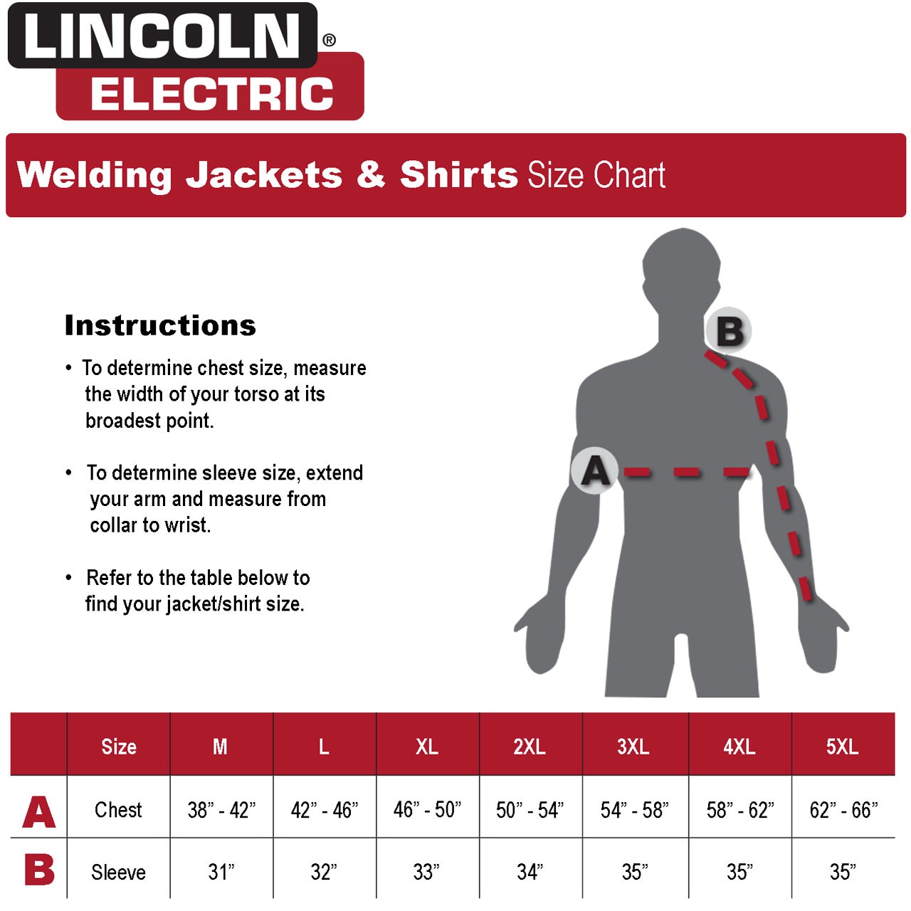 Lincoln Electric K3106 Traditional Split Leather Sleeved Welding Jacket 3XL