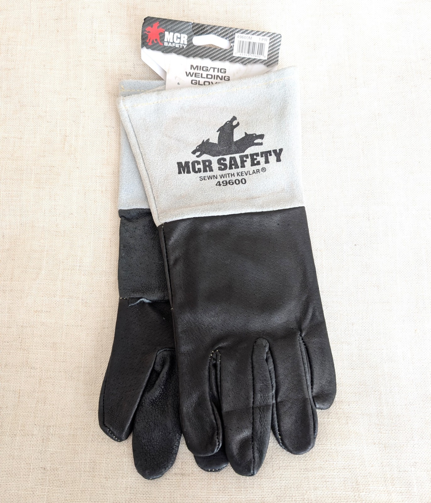 MCR Safety 49600M MIG TIG Welding Gloves M Made with Kevlar Pigskin Leather New