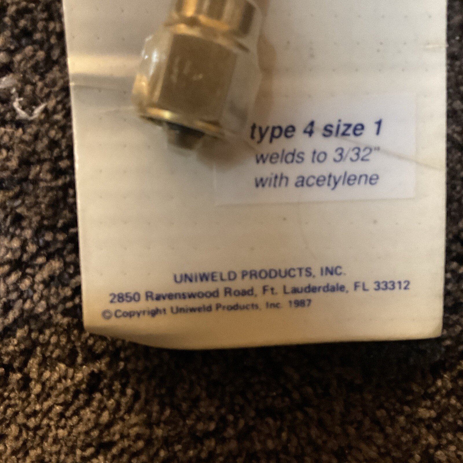 New Uniweld Welding Tip Type 4 Size 6 For Oxy-Acetylene/Fuel Gas