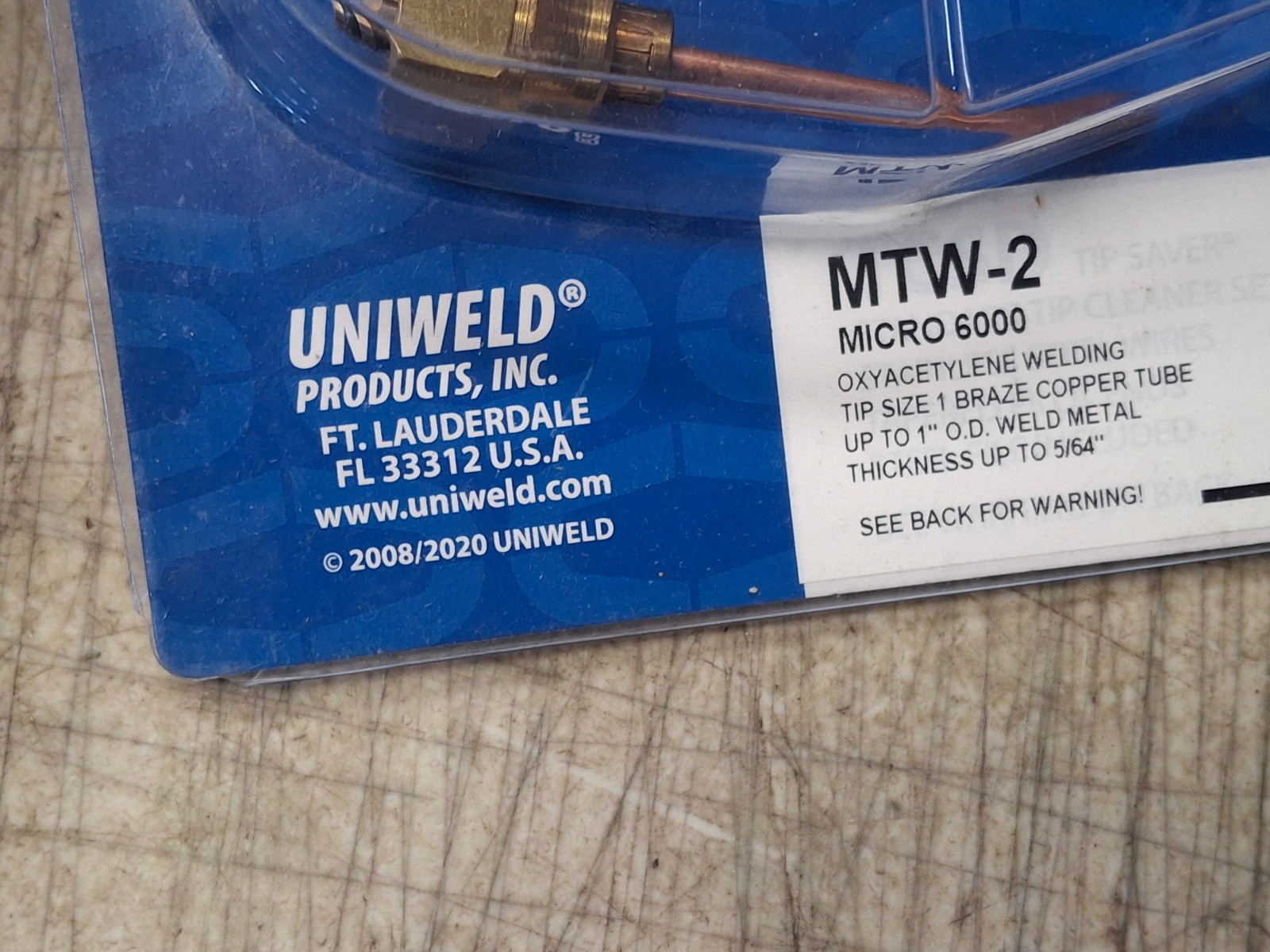 Uniweld MTW-2 MICRO 6000 Welding Tip #2