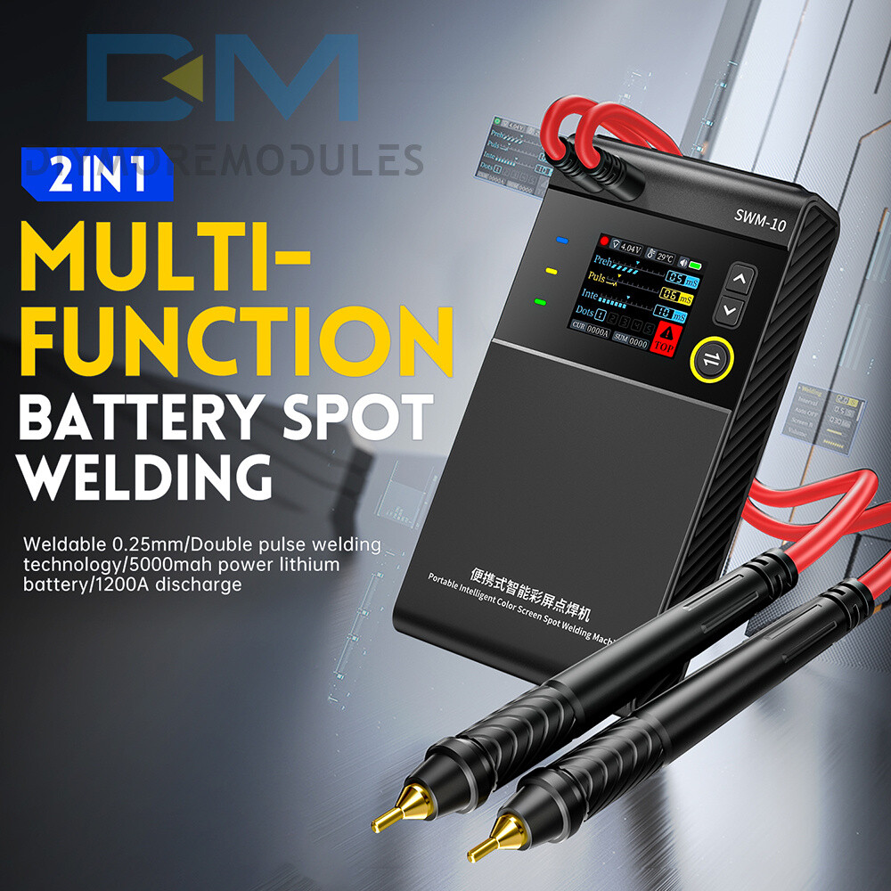 FNIRSI SWM-10 Battery Spot Welding Machine LCD Screen 5000mAh Adjustable Gear