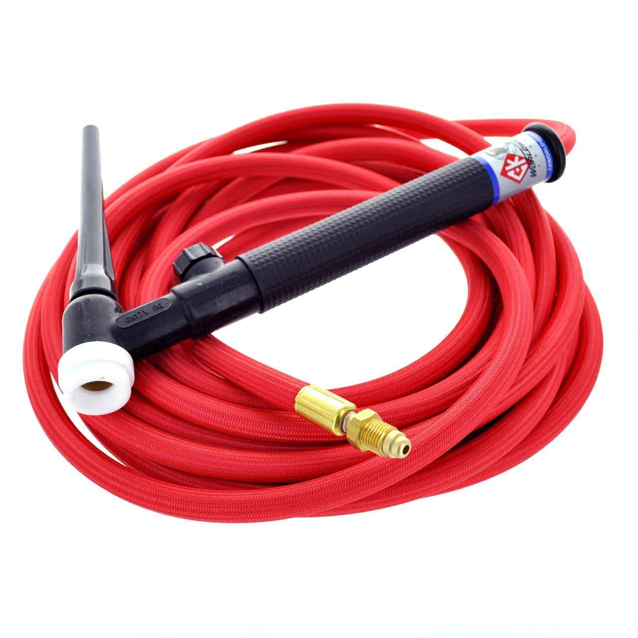 CK17 Air Cooled TIG Torch Kit Valve 150A 25′ 1-Pc Super-Flex CK17V-25-RSF RG