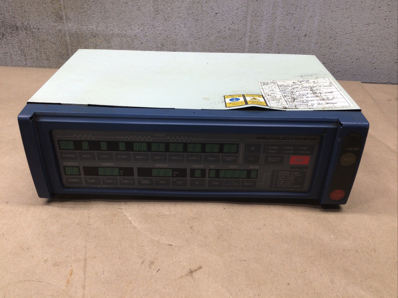 MIYACHI WELTOUCH CY-210C WELDIND CONTROLLER #62A84PR2*AD