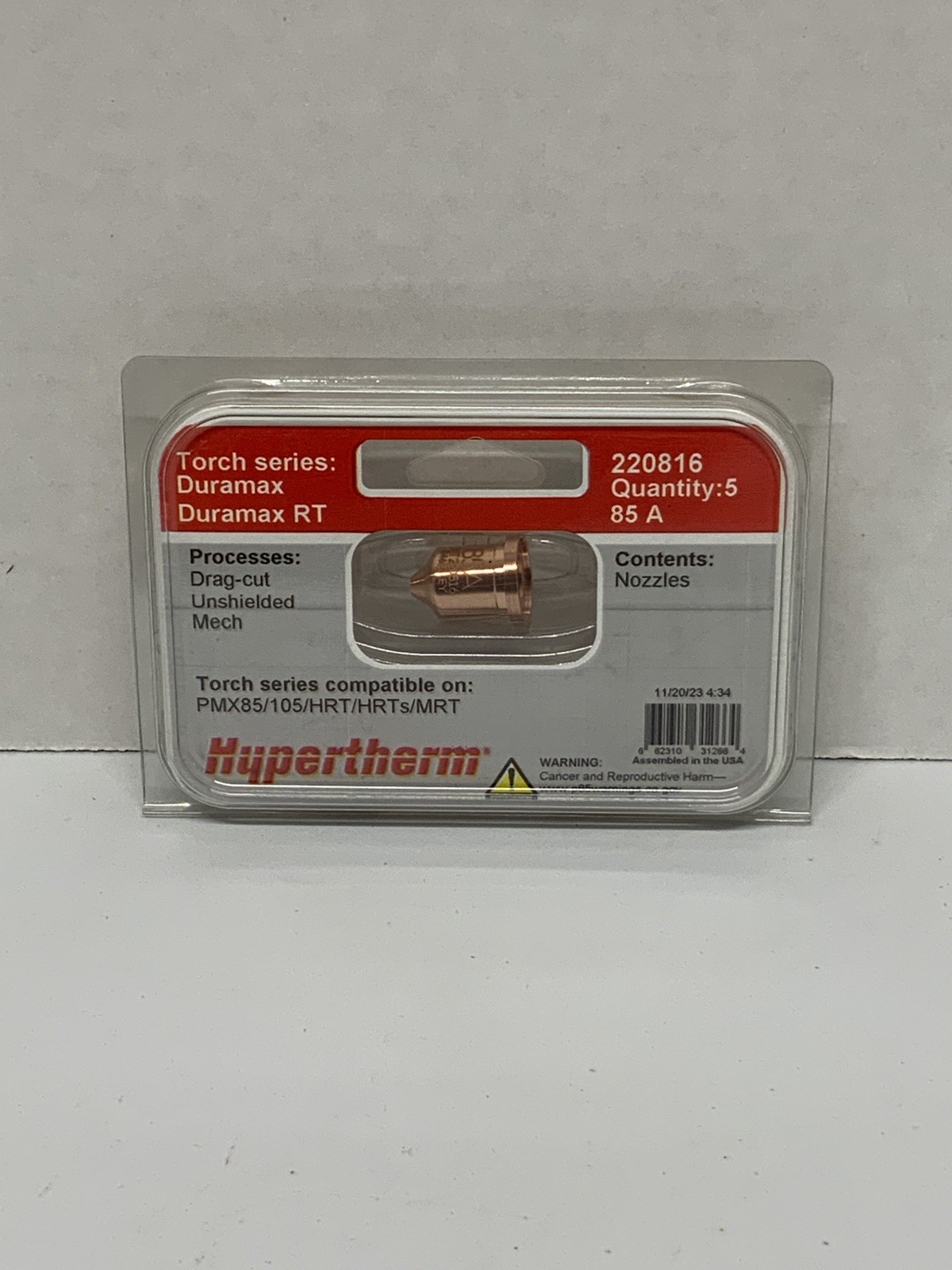 Hypertherm Genuine Powermax 85 – 85 Amp Nozzles 220816 5 Pack