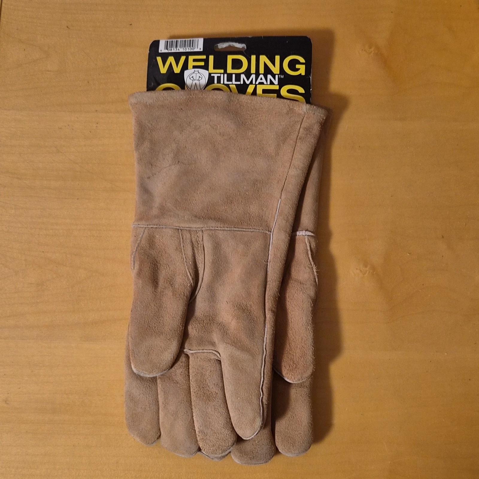 Tillman 1010 Leather Welding Gloves Gauntlet Cuff Brown Size L Pair