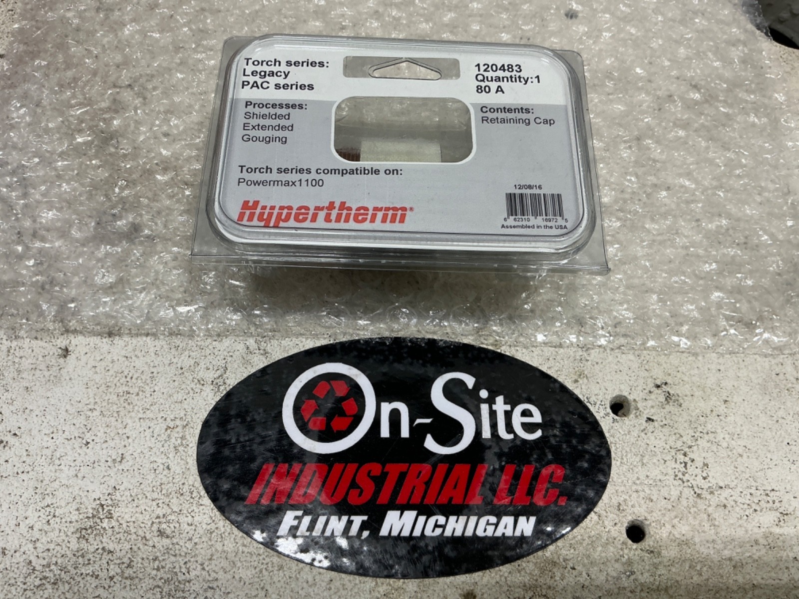 HYPERTHERM 120483 RETAINING CAP FOR POWERMAX 1100 LEGACY PAC SERIES