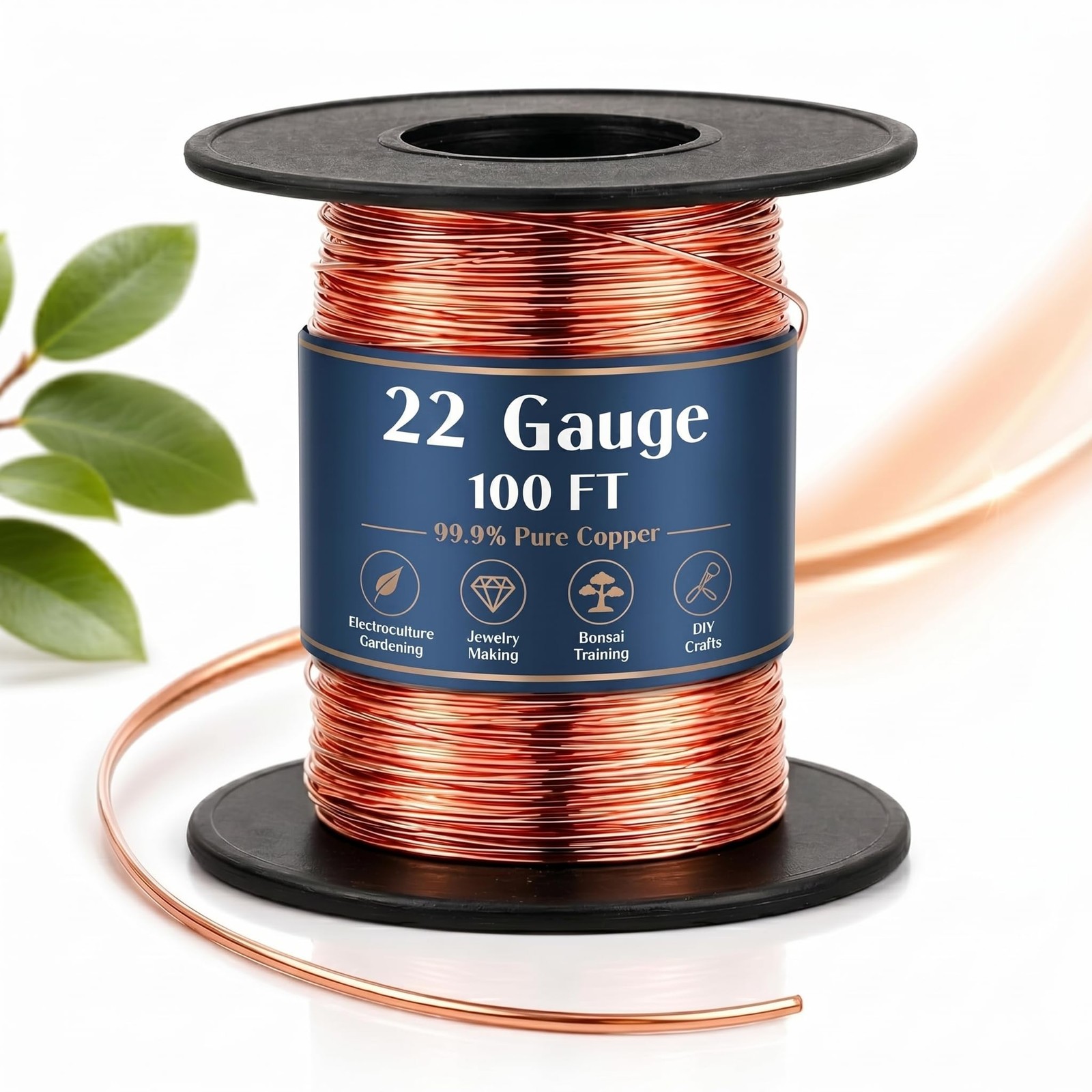 Therwen 100ft 22 Gauge Copper Wire for 22 Gauge, 100ft, as pictures show