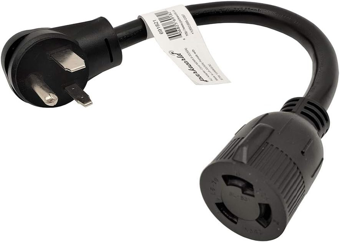 Parkworld 691821 Adapter Cord Welder 50 Amp 6-50P Male Right Angle to 30 Amp L6-