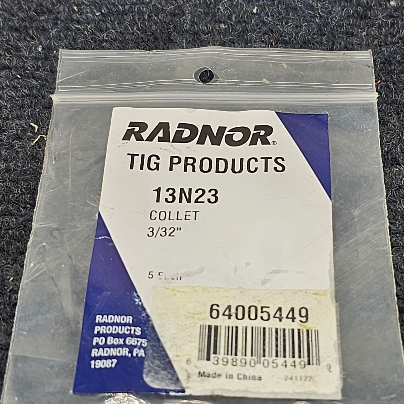 (10 PCS) Radnor 13N23: 3/32″ TIG Collet For Radnor 9, 20 And 25 Series Torches