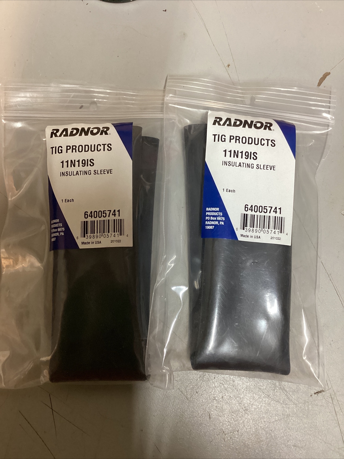 2 Rubber RADNOR #11N19IS Insulating Sleeve Tig Weld Product